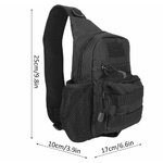 Sac à Bandoulière Nylon Oxford Imperméable Multi-Poches Outdoor 4