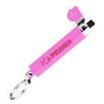 Bombe lacrymogène porte-clés Piranha rose au poivre 3 ml, rechargeable