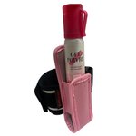 Brassard porte bombe lacrymogène et shocker VPROTEC, étui rose