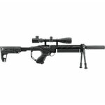 Carabine PCP Umarex Notos Black 4,5 mm 16 J lunette 3-9x40 et bipied 2