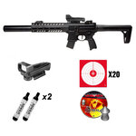 Pack carabine CO2 Sig Sauer MCX Gen 2 noire 4,5 mm 7,3 J, viseur FirePower
