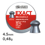 Plombs JSB Exact RS Diabolo 4,5 mm tête ronde 0,48 g, boîte de 500
