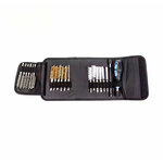 Trousse de nettoyage Aegon pliable, 18 brosses, poignée et rallonge