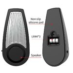 Alarme cale-porte sonore en ABS noir, 3 piles LR44 fournies, 9,8 cm 2