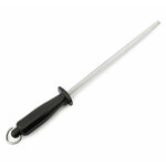 Fusil à aiguiser manuel 25 cm, mèche en acier allié, manche noir