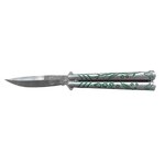 Couteau papillon Verdure grisée, lame inox 11 cm, longueur 23 cm