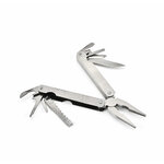 Pince multifonctions inox avec lame drop-point et étui marron 4
