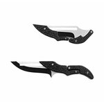 Couteau pliant mécanique noir, lame acier D2 9,6 cm, 19,1 cm ouvert 2