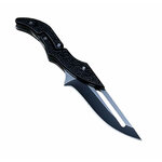 Couteau pliant mécanique noir, lame acier D2 9,6 cm, 19,1 cm ouvert 3