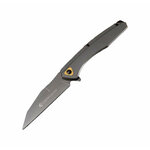 Couteau pliant Chongming gris, lame inox 9 cm, longueur 21,3 cm 2
