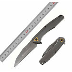 Couteau pliant Chongming gris, lame inox 9 cm, longueur 21,3 cm 3