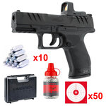 Pack pistolet à billes Walther PDP Compact 4 pouces CO2 4,5 mm 3 joules