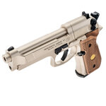 Pistolet à plomb CO2 Umarex Beretta M92 FS chromé crosse bois 4,5 mm 3