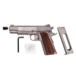 Pistolet airsoft Colt Rail Gun Stainless CO2 6 mm 1 joule culasse métal 2