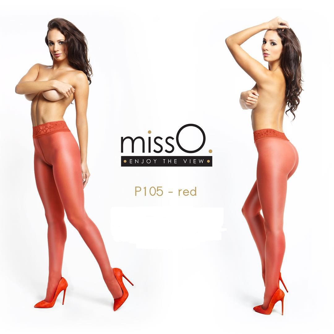 collant ouvert rouge misso 20 deniers