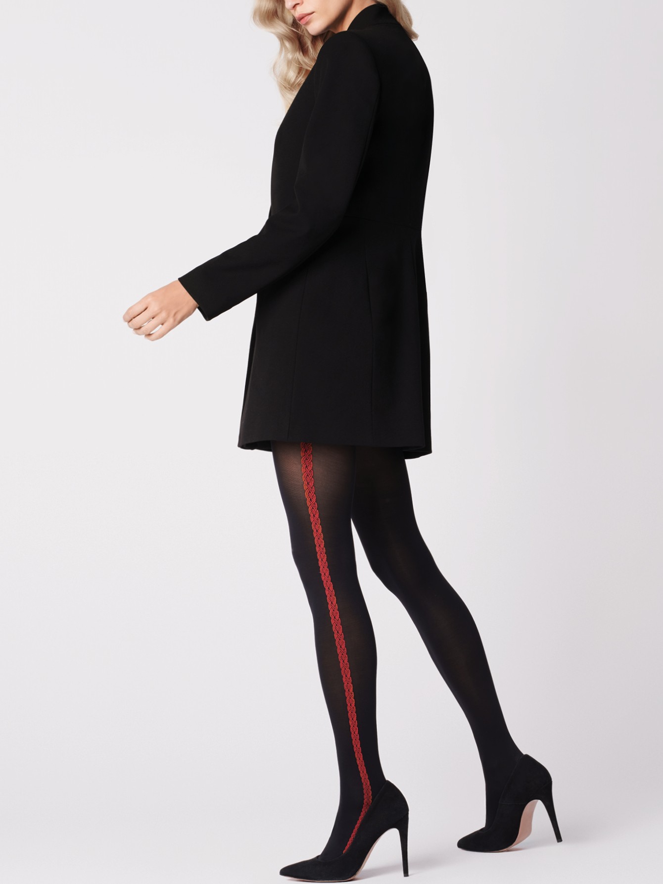 collant fantaisie noir 40 deniers fiore