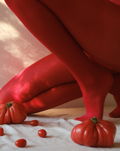 collant epais rouge 40 deniers