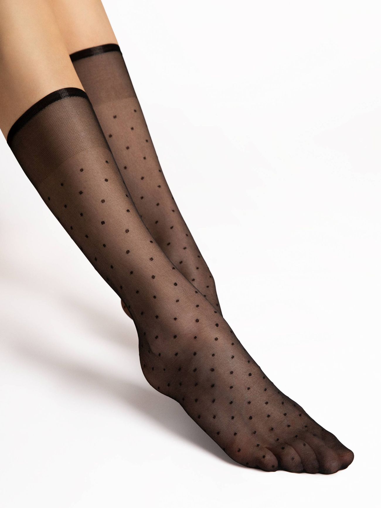 chassette noir haute plumetis 20 deniers