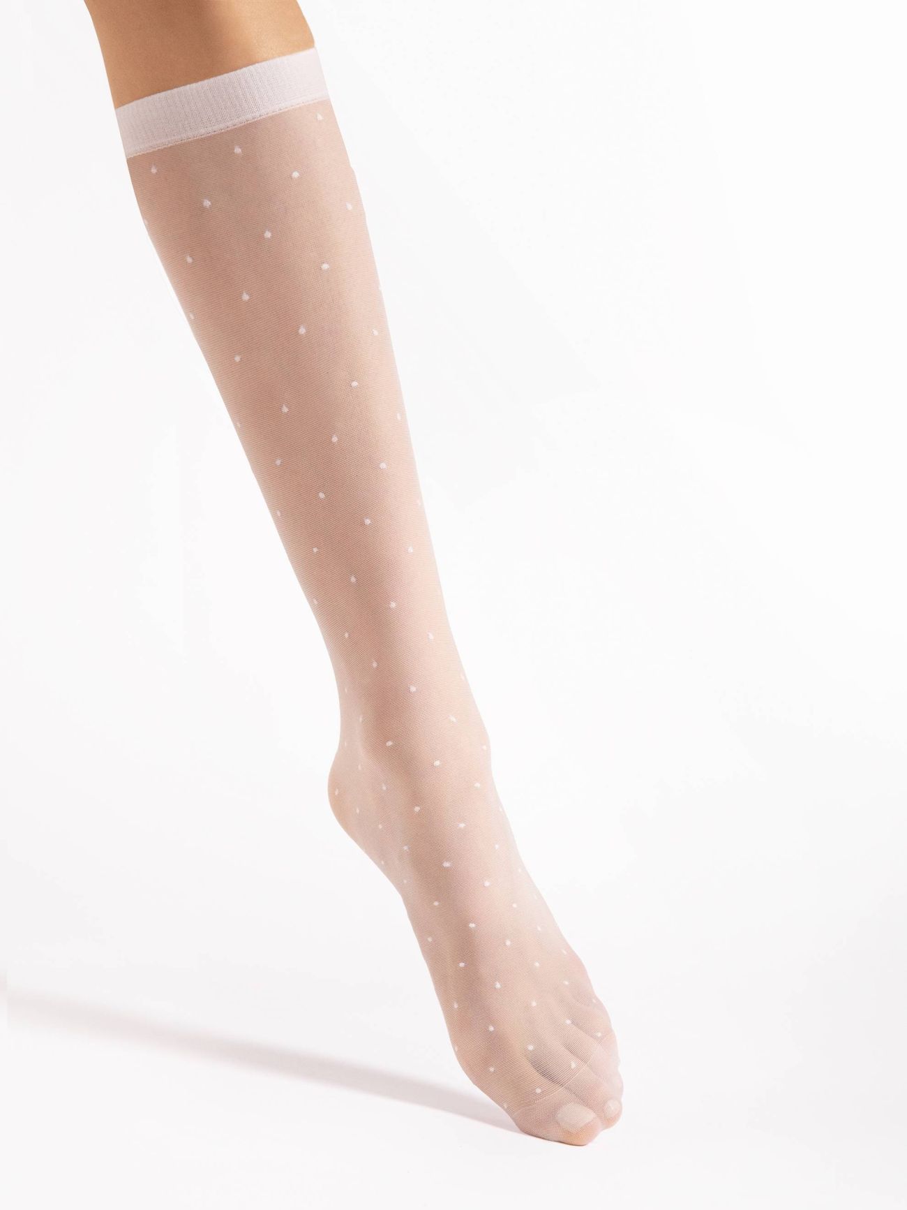 chaussette blanche plumetis blanche 15 deniers