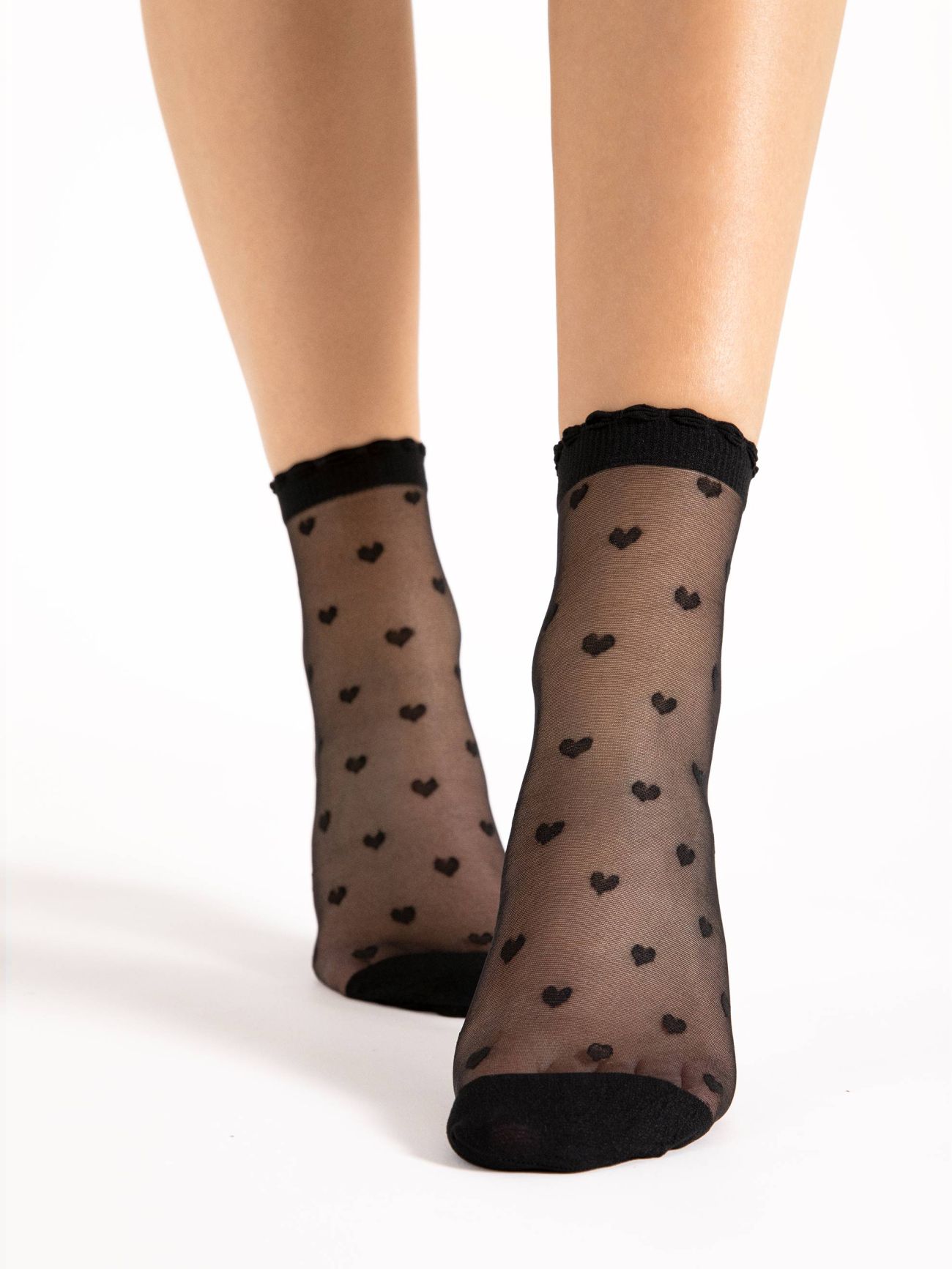 chaussette avec des coeurs