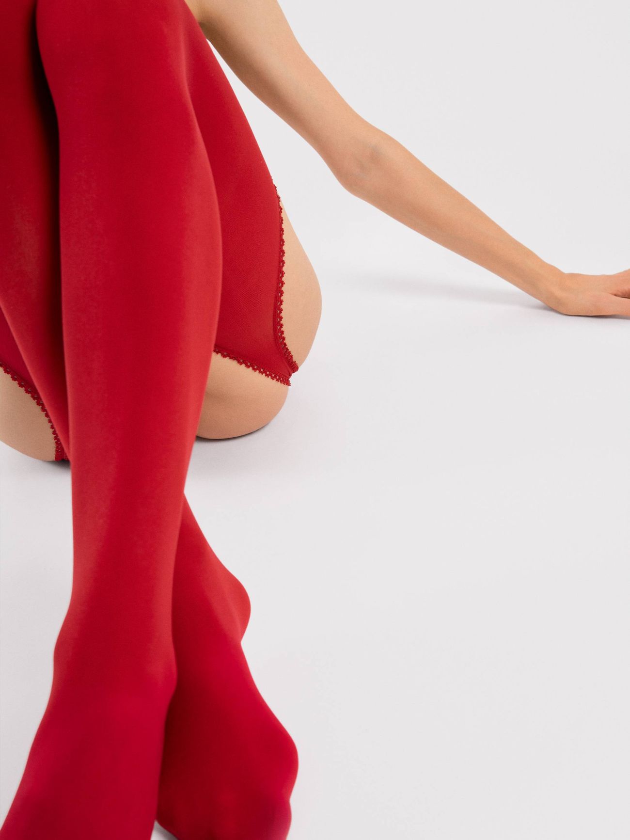 collantouvert rouge 60 deniers fiore diavola