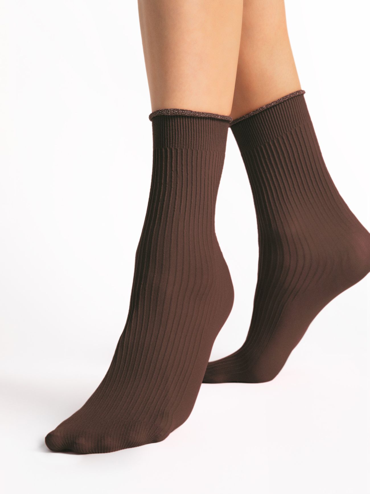 chaussettes chocolat 40 deniers fiore