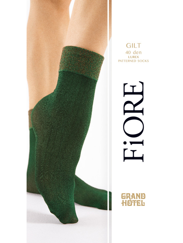 chaussette verte 40 deniers fiore