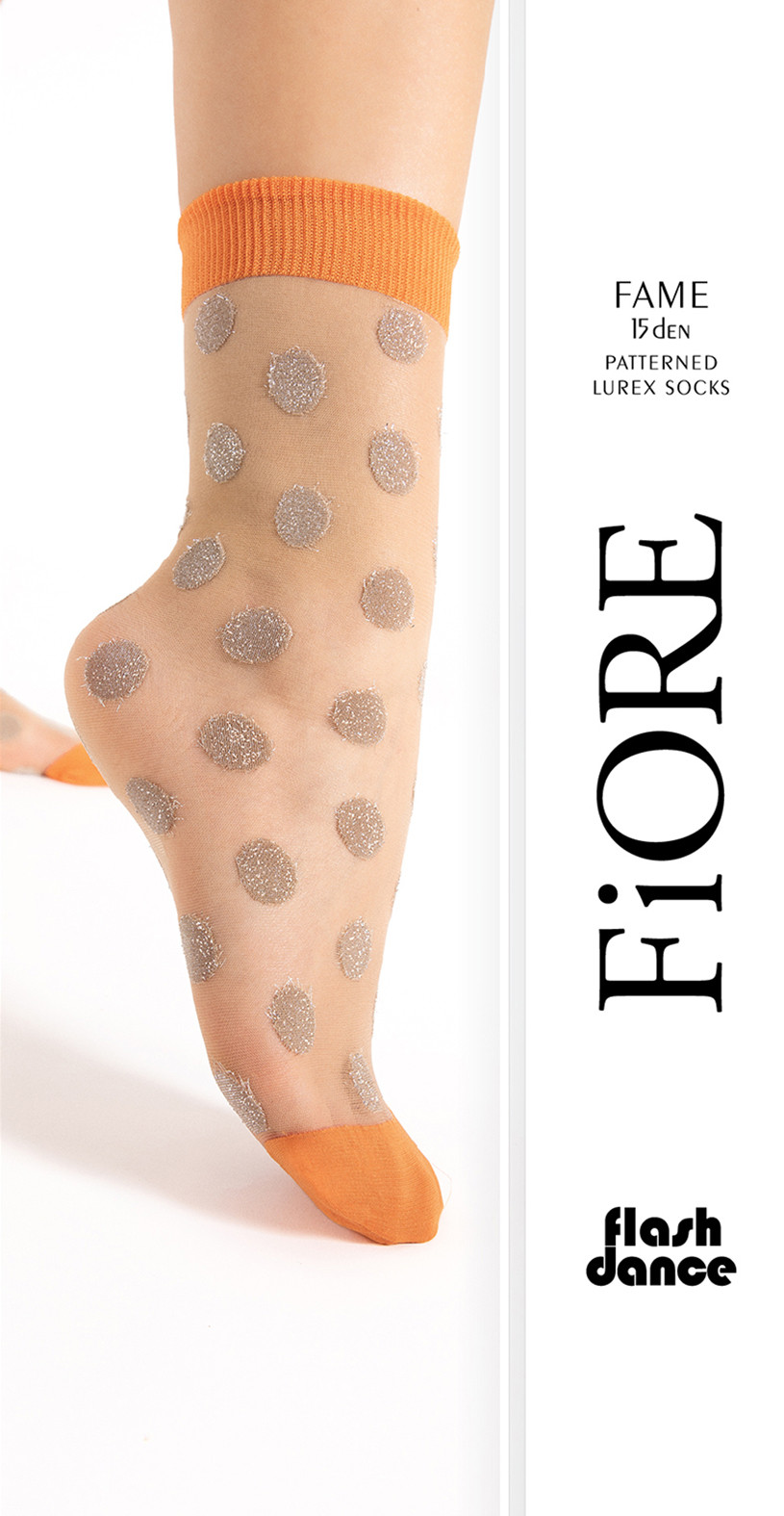 chaussettes orange 15 den