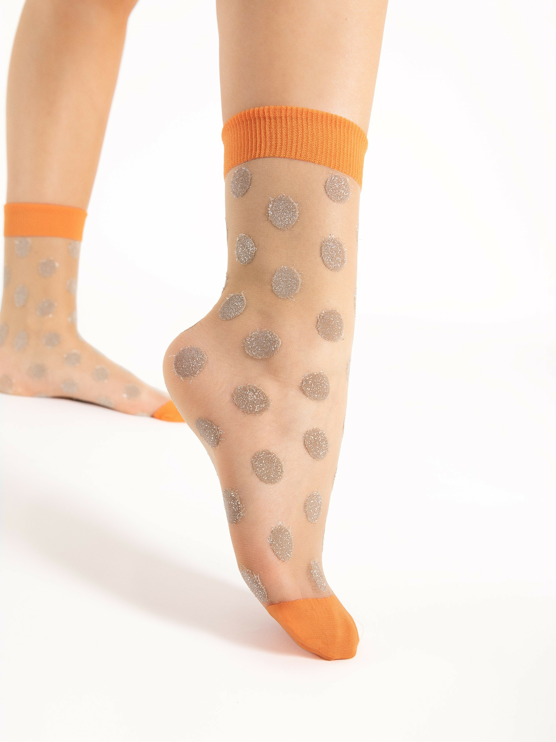 chaussettes 15 deniers orange FiORE