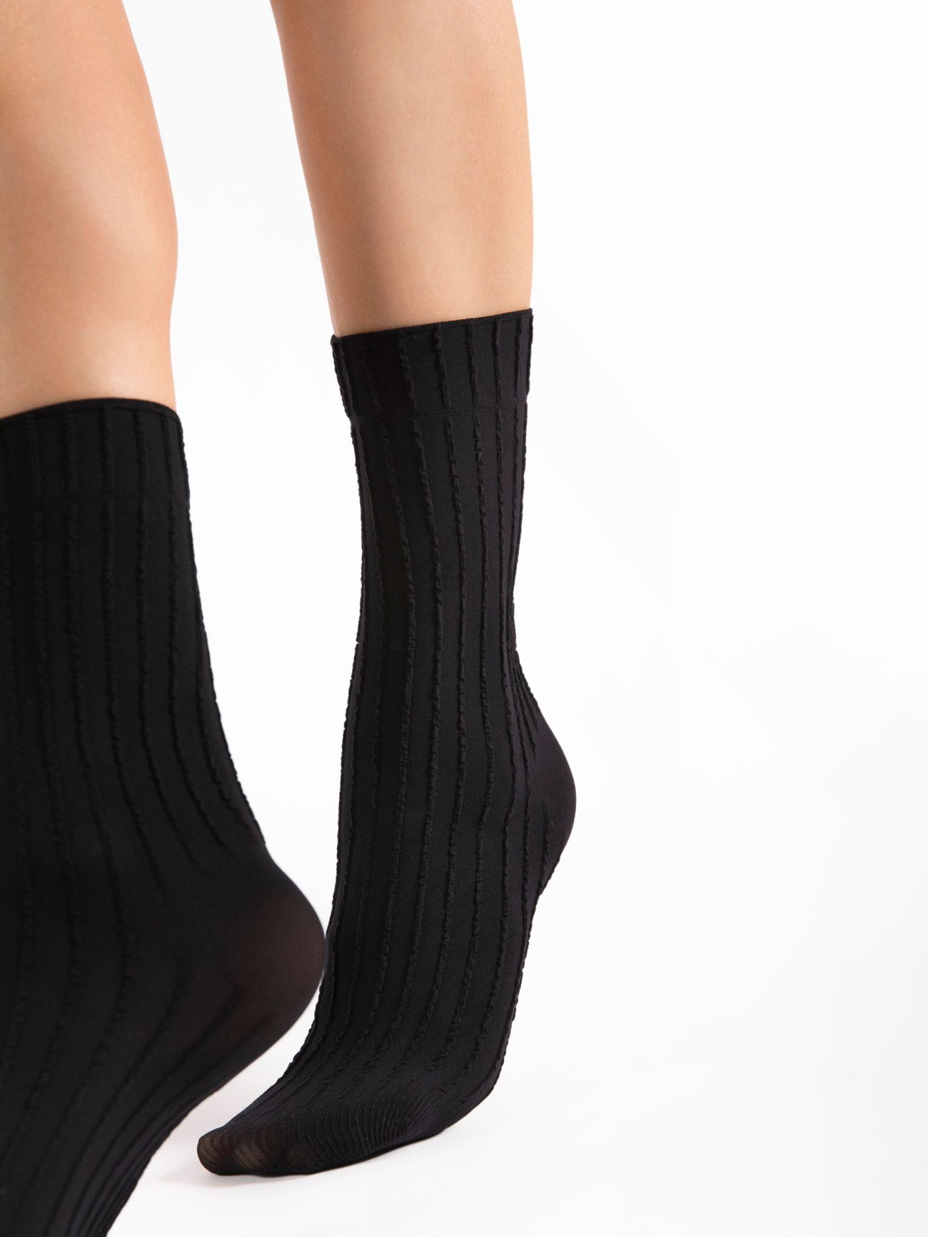 chaussettes hautes noirs 40 deniers fiore basico