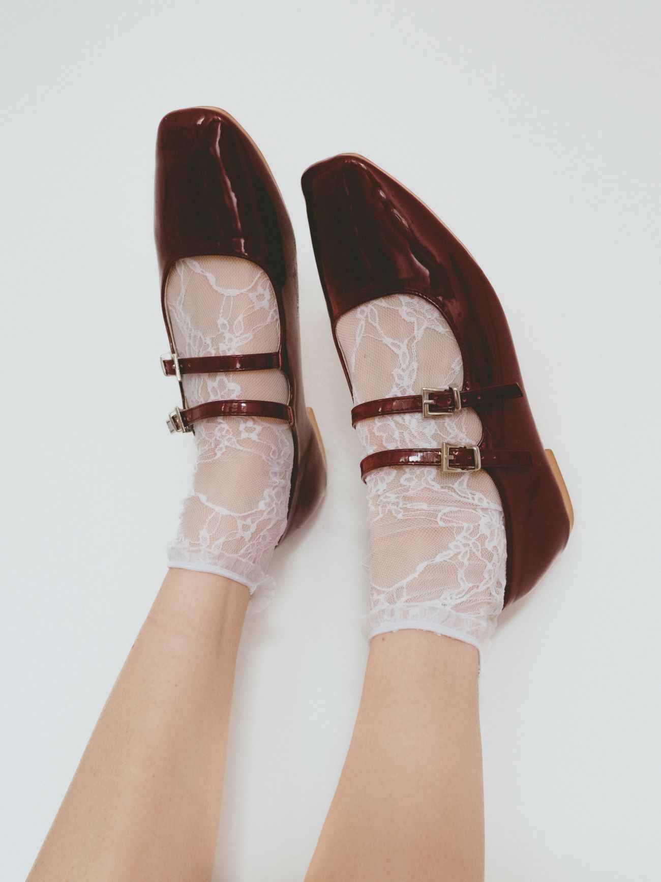 chaussettes blanches en dentelle fiore ismena