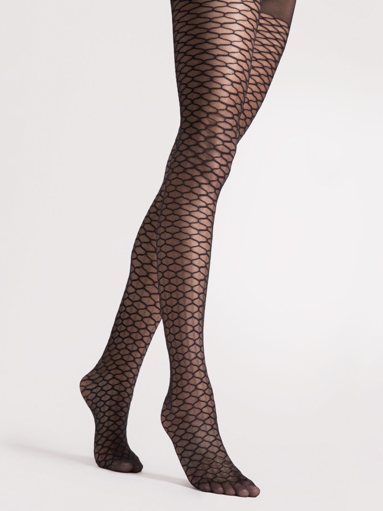 collant effet resille noir 20 deniers