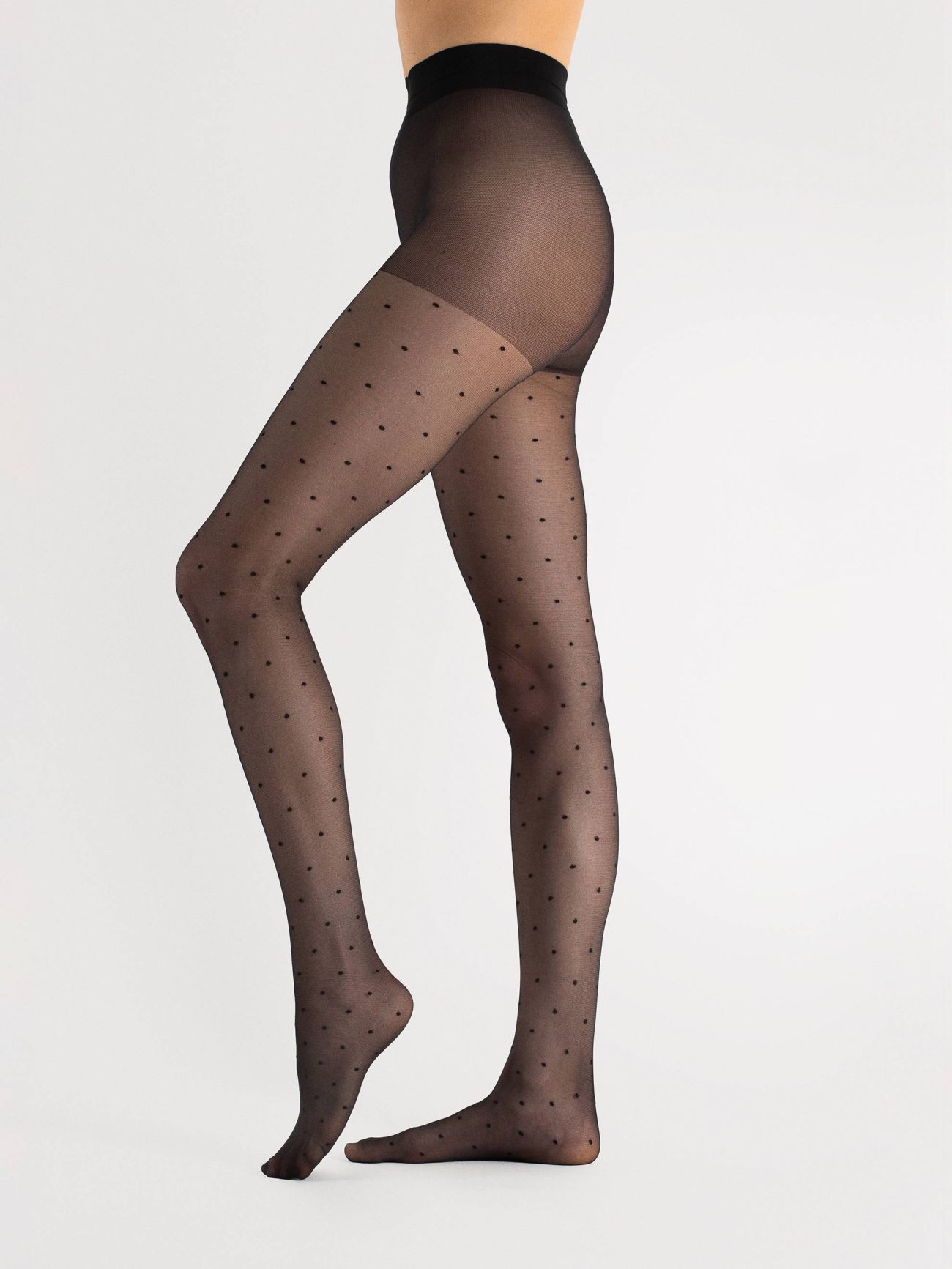 collant voile 15 deniers plumetis