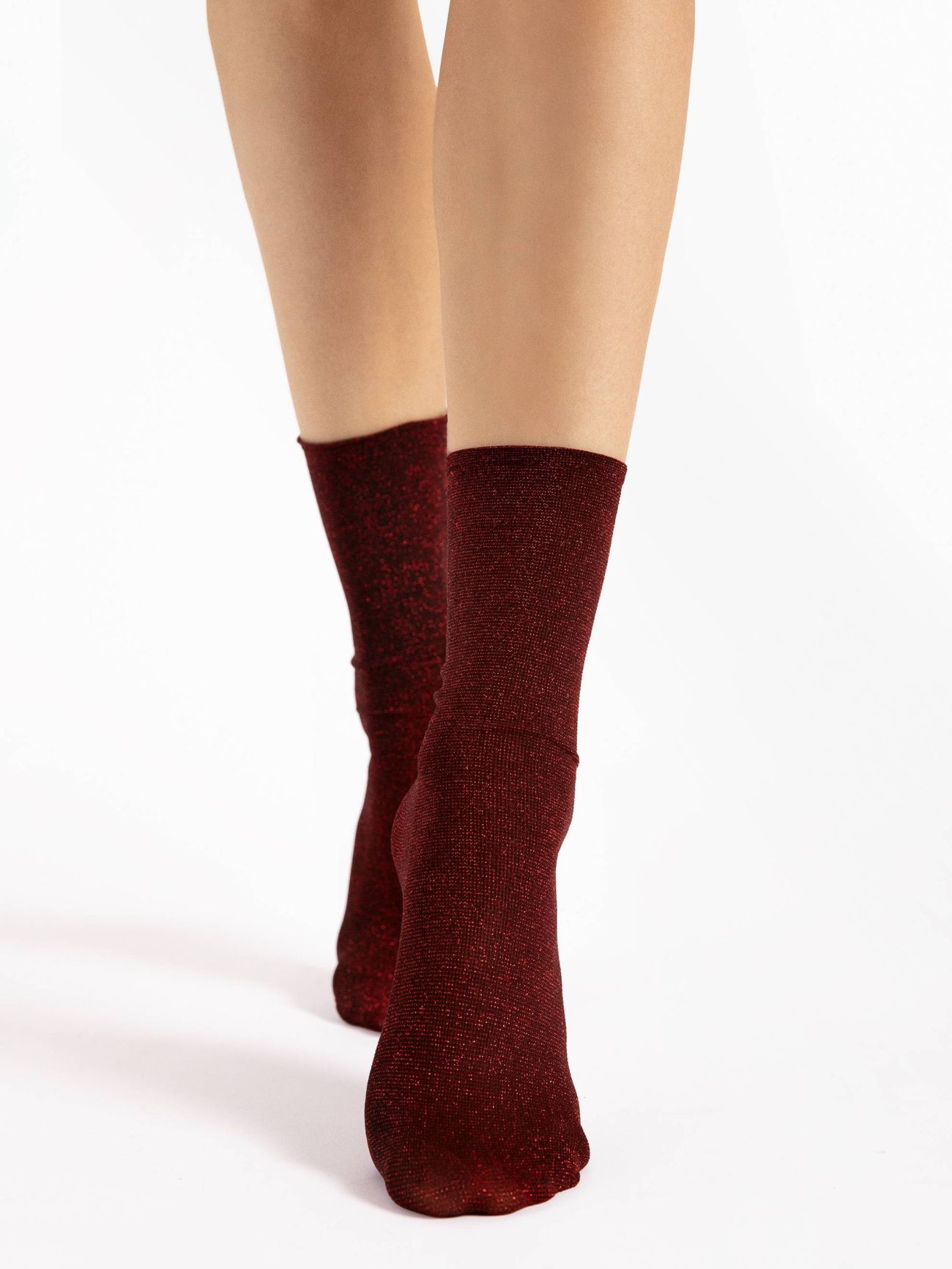chaussettes 60 deniers rouge brillant