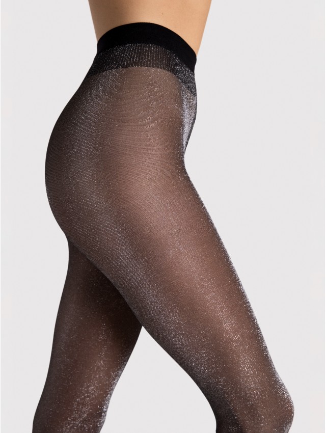 collant brillant noir 20 deniers