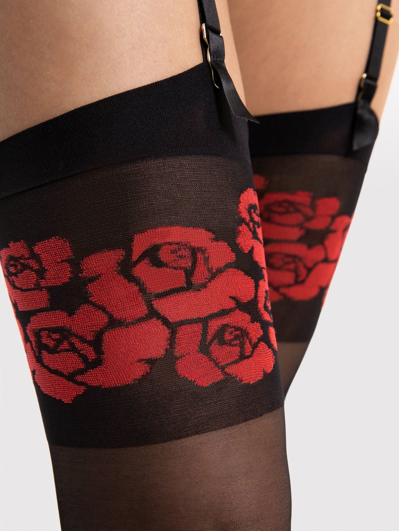 bas jarretelles jarretiere rouge fiore destin 20 deniers