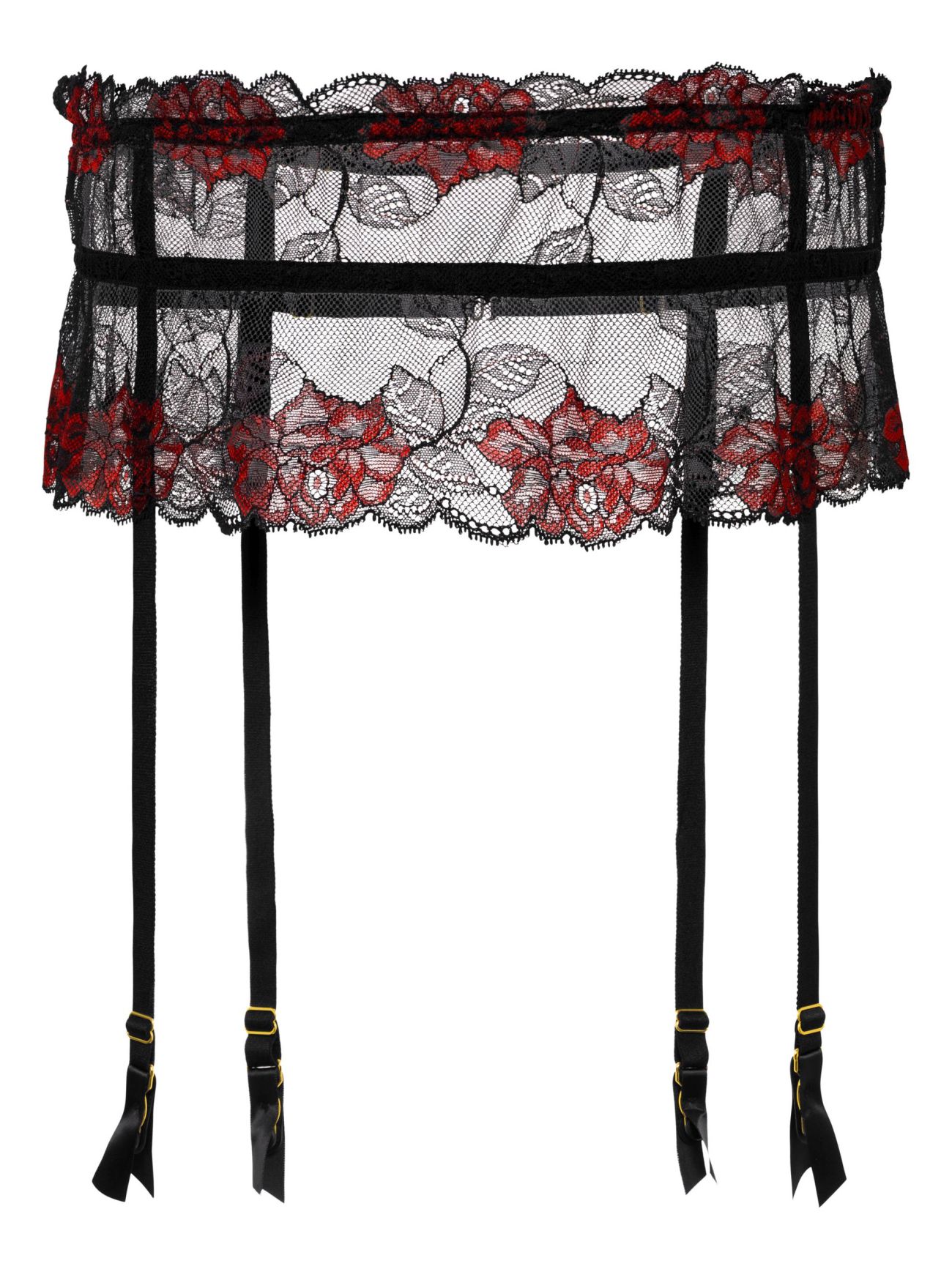 porte jarretelle avec dentelle de roses