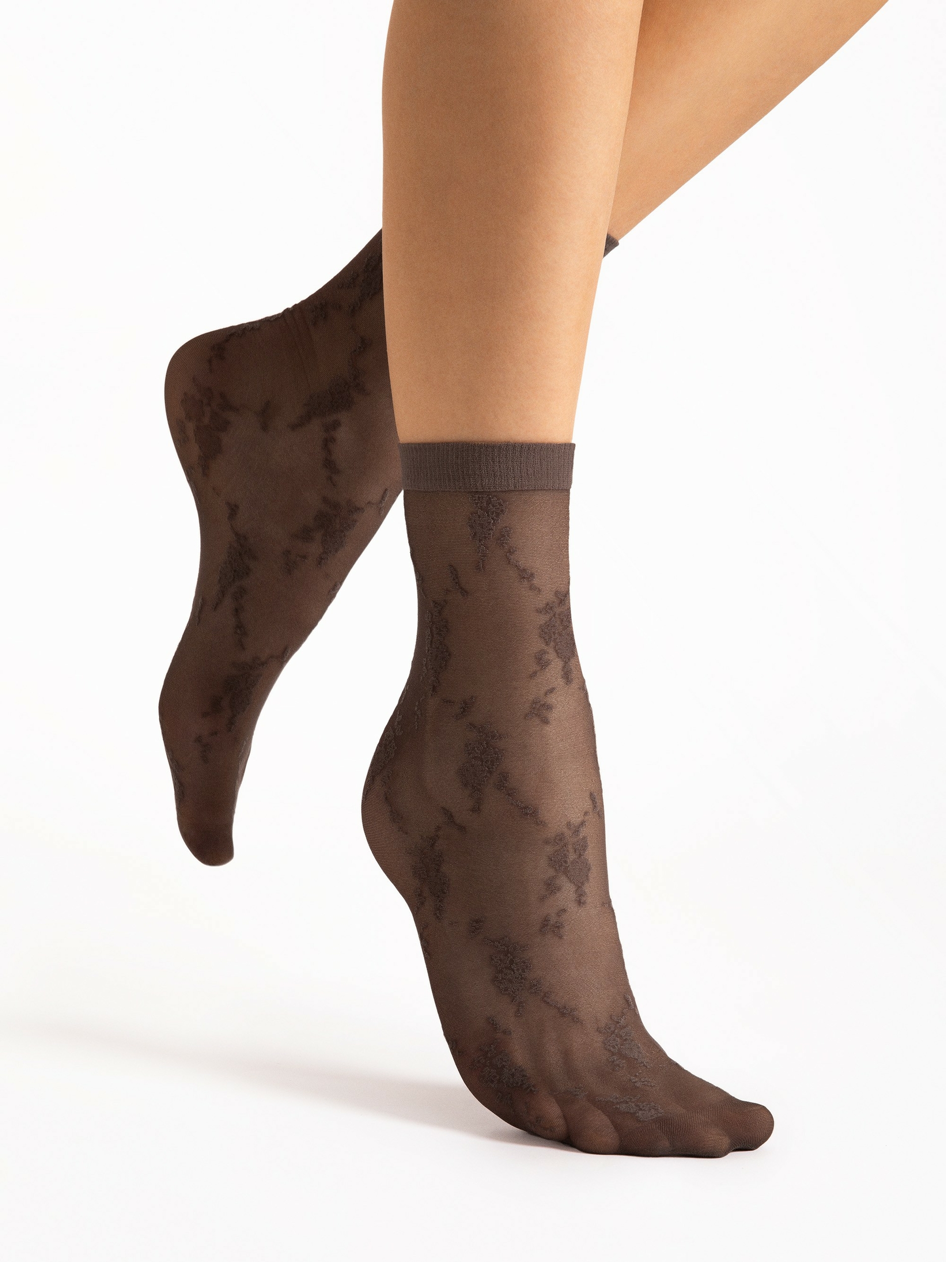 chaussettes moka floral