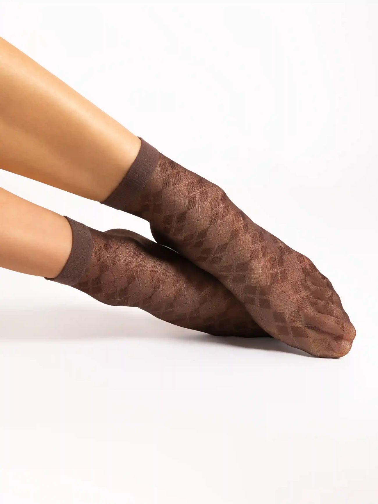 chaussettes courte 20 deniers couleur chocolat
