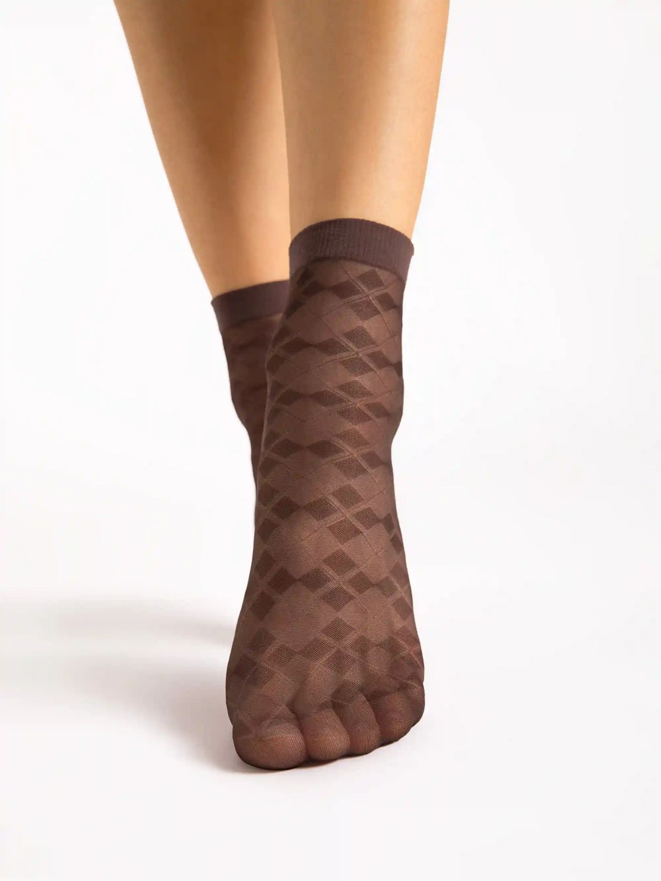 chaussettes courtes couleur chocolat