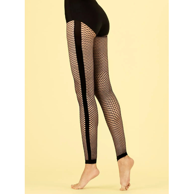 leggins en resille noir