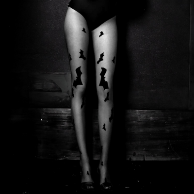 collant avec motifs chauves souris