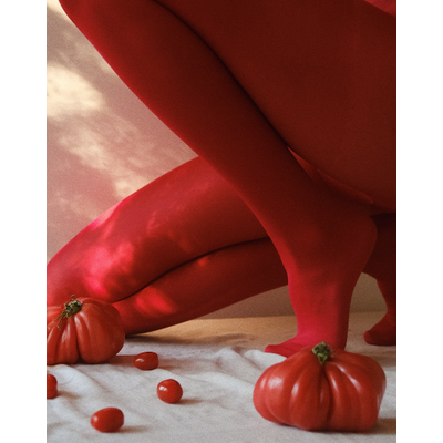 collant epais rouge 40 deniers