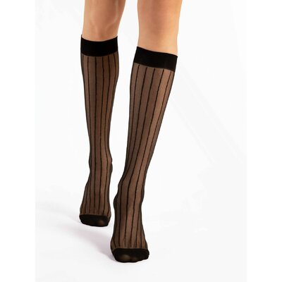 chaussette haute noir moderne 15 deniers