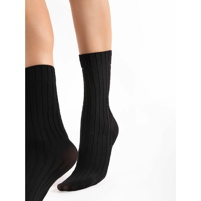 chaussettes hautes noirs 40 deniers fiore basico