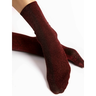 chaussette fiore bestie rouge brillant 60 deniers