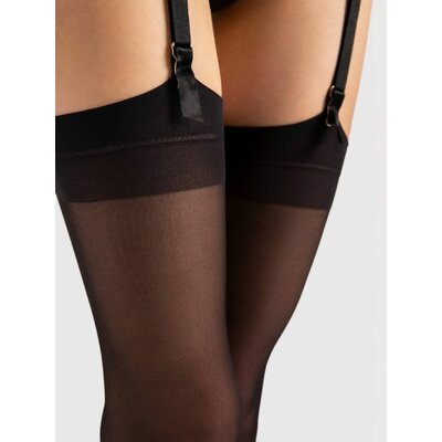 bas jarretelle noir fiore justine