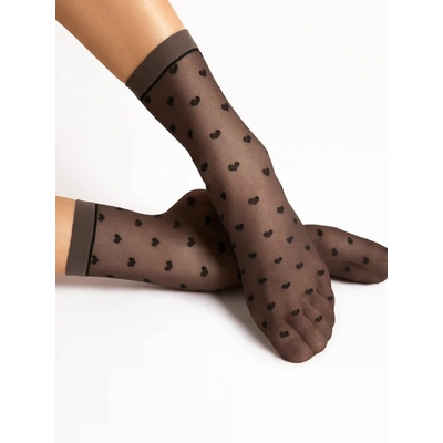 chaussettes moka avec des coeurs