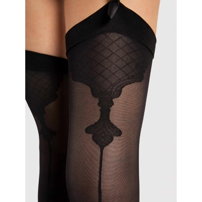 bas jarretelles glamour avec ligne couture