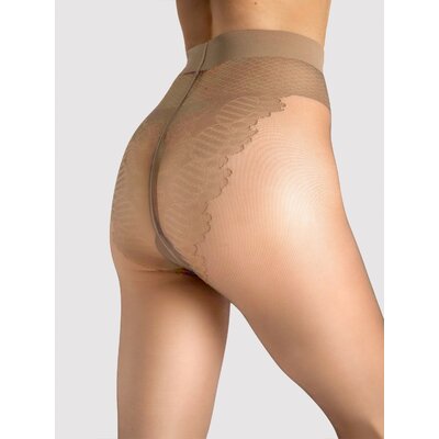 collant naturel brillant avec dessin culotte